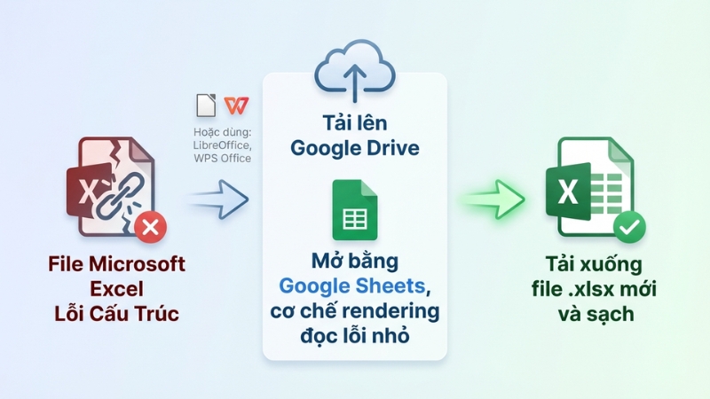 Mở bằng Google Sheets hoặc phần mềm kh&aacute;c