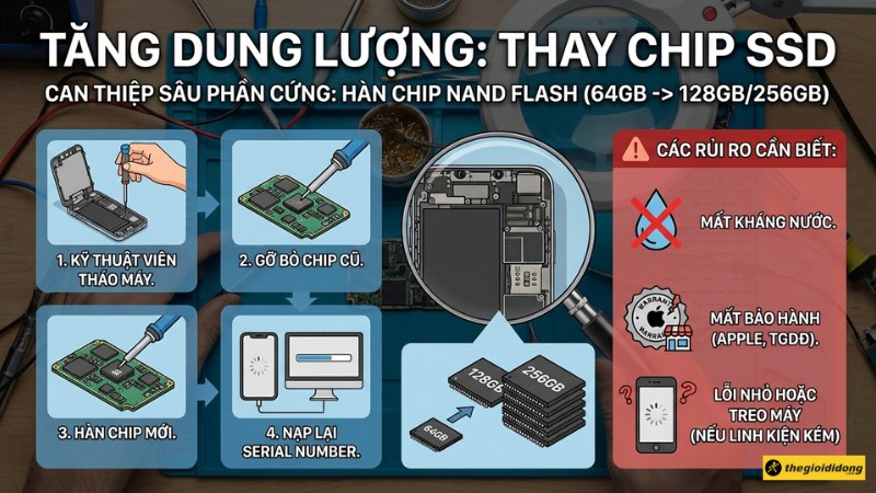 Tăng dung lượng bằng c&aacute;ch thay ổ cứng SSD