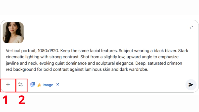 Tải ảnh l&ecirc;n v&agrave; nhập c&acirc;u lệnh