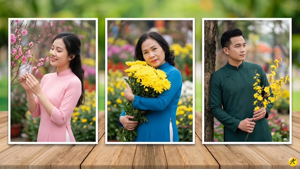 Tạo d&aacute;ng tại vườn hoa xu&acirc;n