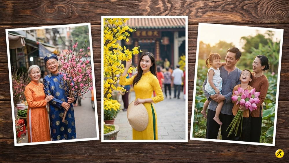 Tạo d&aacute;ng với hoa