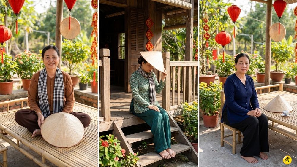 D&aacute;ng nữ với &Aacute;o b&agrave; ba