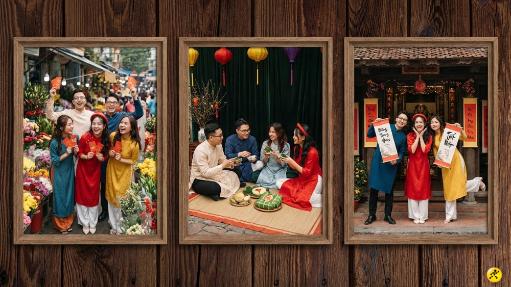 Tạo d&aacute;ng tết cho nh&oacute;m bạn th&acirc;n