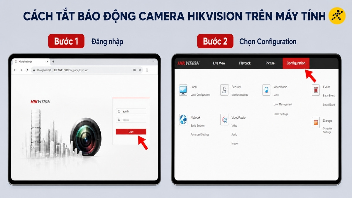 Chọn mục Configuration (Cấu h&igrave;nh)