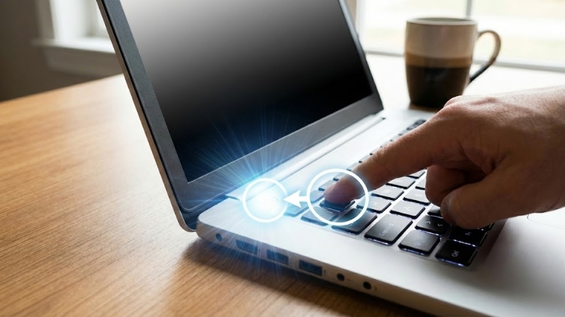 Nhấn giữ n&uacute;t nguồn