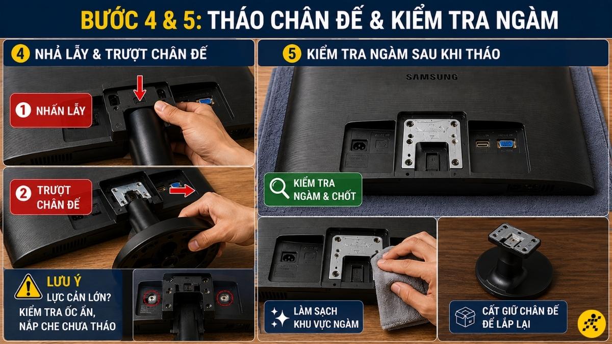 Kiểm tra ngàm sau khi tháo Kiểm tra ngàm sau khi tháo