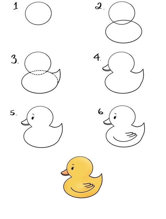 Vẽ con vịt cute