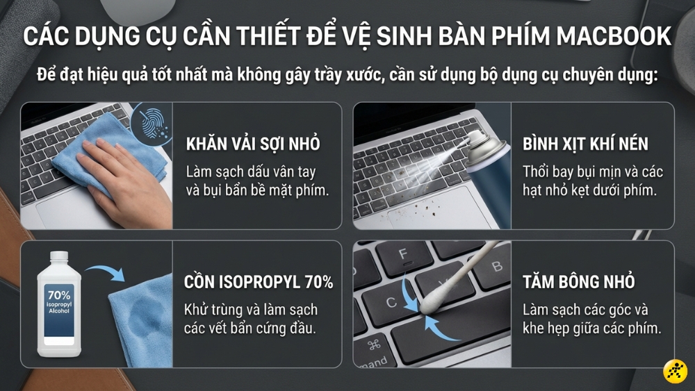Dụng cụ vệ sinh b&agrave;n ph&iacute;m MacBook