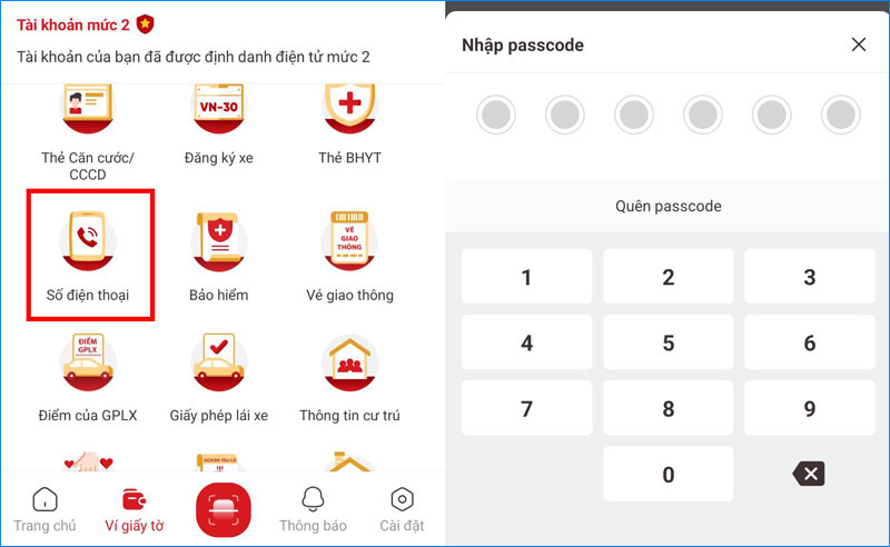 Chọn Thông tin thuê bao, xác thực lại bằng OTP hoặc sinh trắc học Chọn Thông tin thuê bao, xác thực lại bằng OTP hoặc sinh trắc học