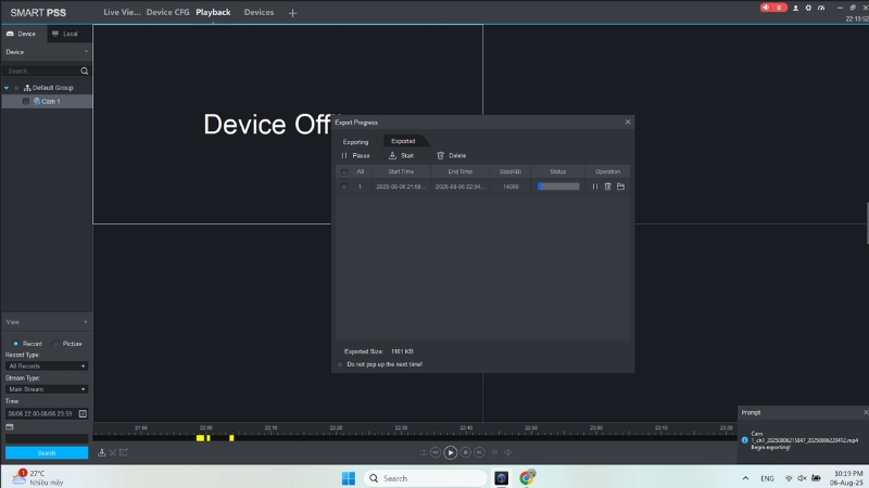 Bắt đầu qu&aacute; tr&igrave;nh tr&iacute;ch xuất video