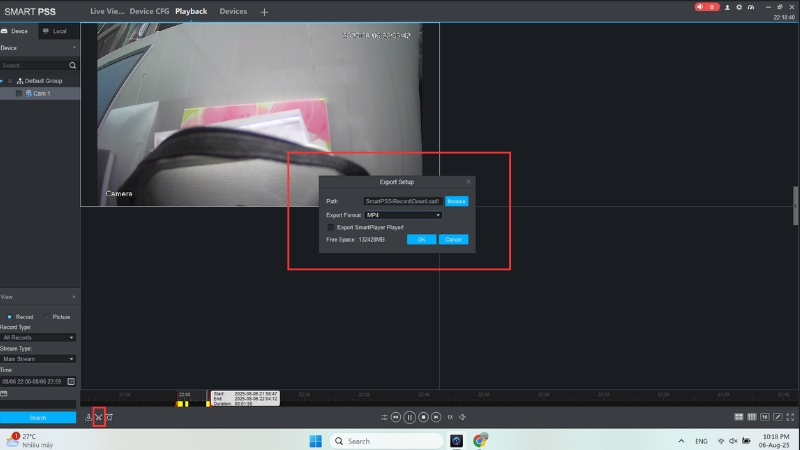 Bấm v&agrave;o h&igrave;nh c&aacute;i k&eacute;o 1 lần nữa > Thiết lập video tải xuống