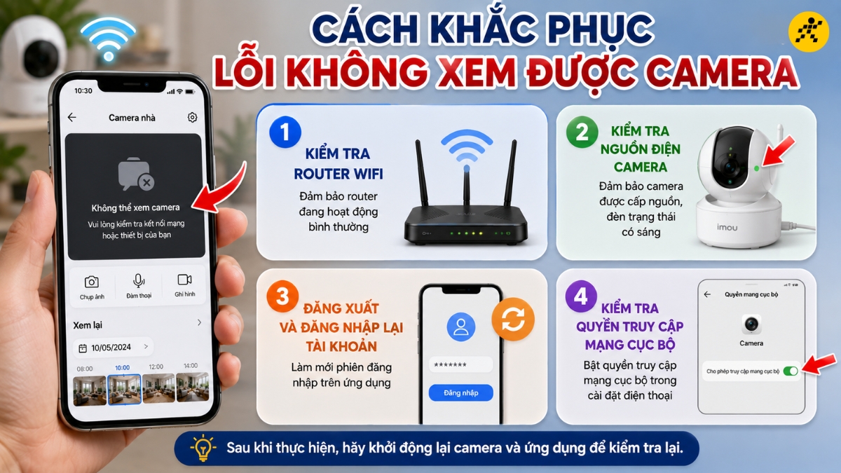 C&aacute;ch khắc phục lỗi kh&ocirc;ng xem được camera
