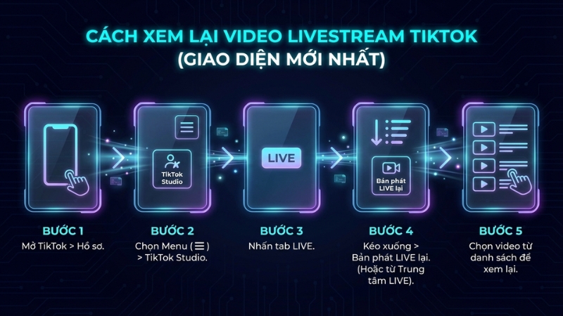 C&aacute;ch xem lại video livestream TikTok của ch&iacute;nh m&igrave;nh