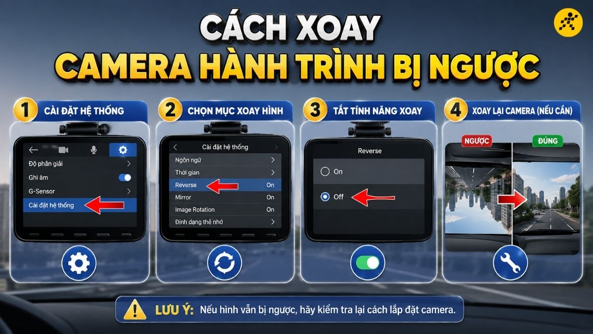 C&aacute;ch xoay camera h&agrave;nh tr&igrave;nh bị ngược