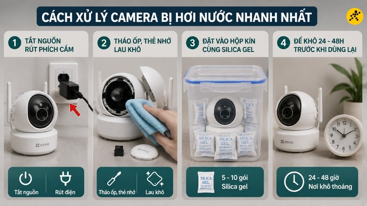 C&aacute;ch xử l&yacute; camera bị hơi nước nhanh