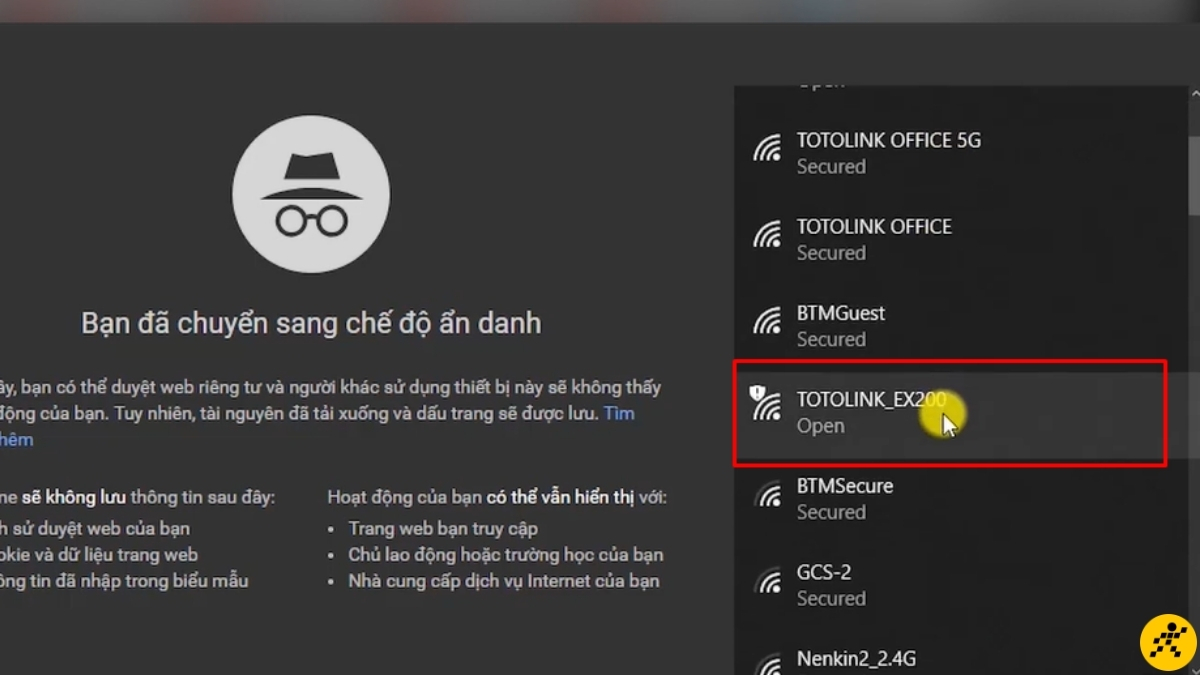 Kết nối máy tính với mạng Totolink EX200 Kết nối máy tính với mạng Totolink EX200