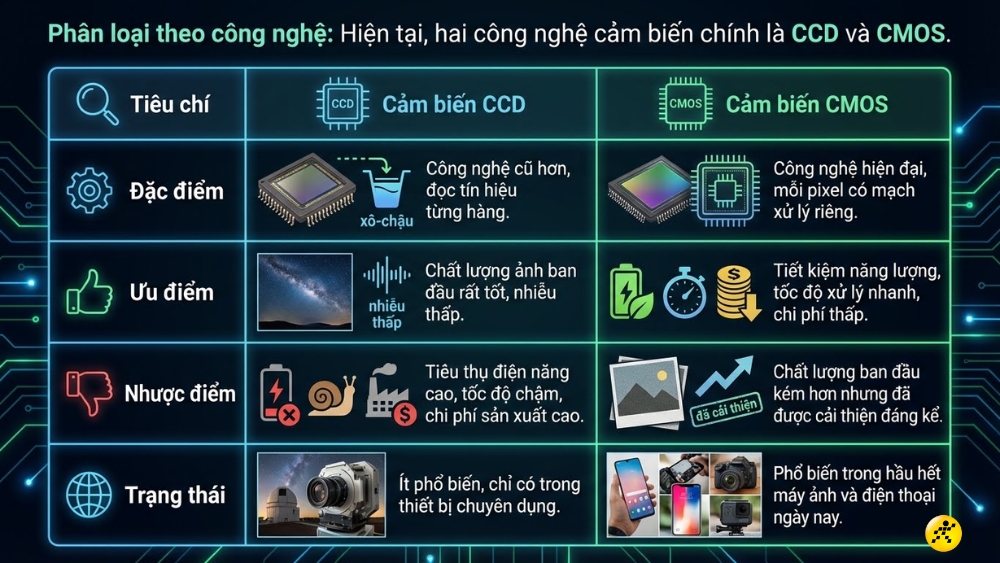 Phân loại theo công nghệ Phân loại theo công nghệ