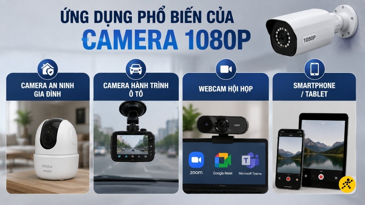 Ứng dụng phổ biến của camera 1080p 