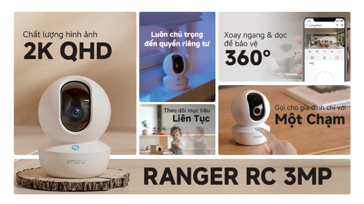 Camera IMOU RANGER RC GK2CP-3C0WR là dòng camera cao cấp nhất trong sản phẩm của IMOU