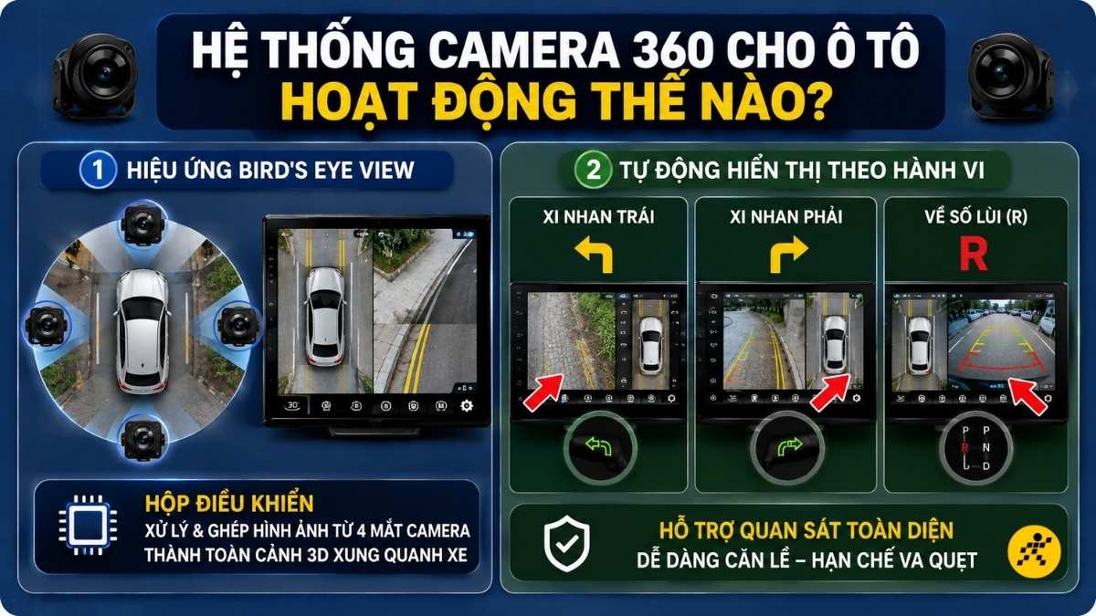 Hệ thống camera 360 cho &ocirc; t&ocirc;