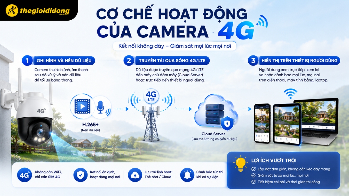 Cơ chế hoạt động của camera 4G