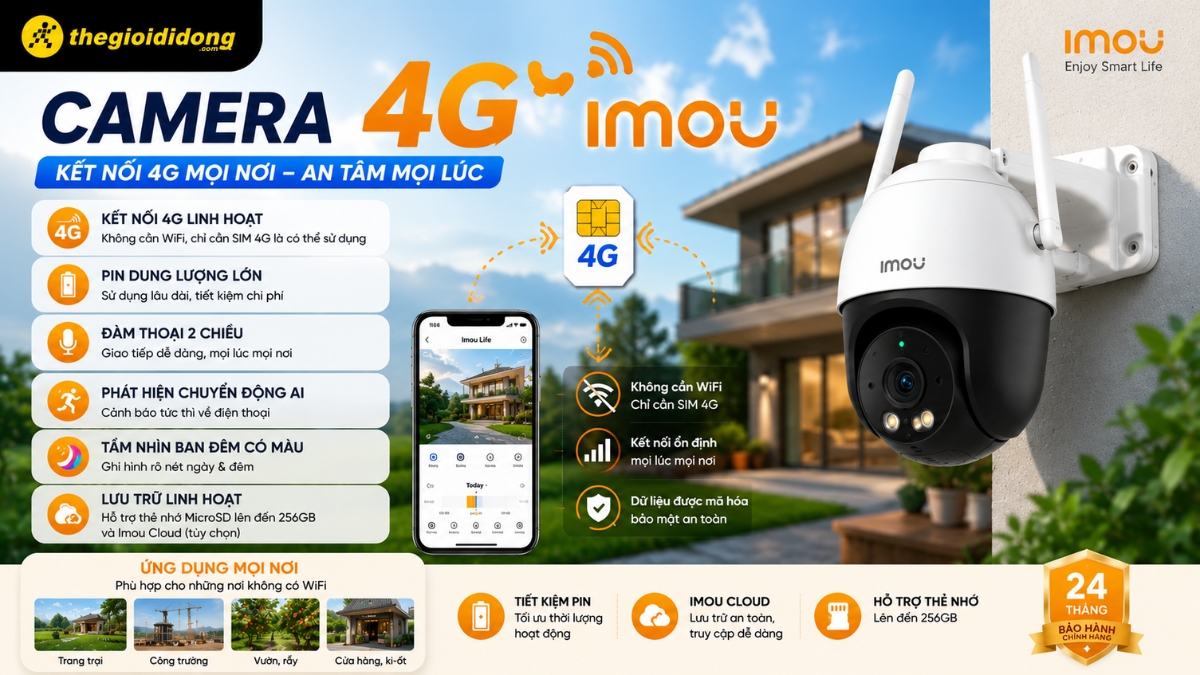 Camera 4G Imou là đối trọng lớn nhất của EZVIZ