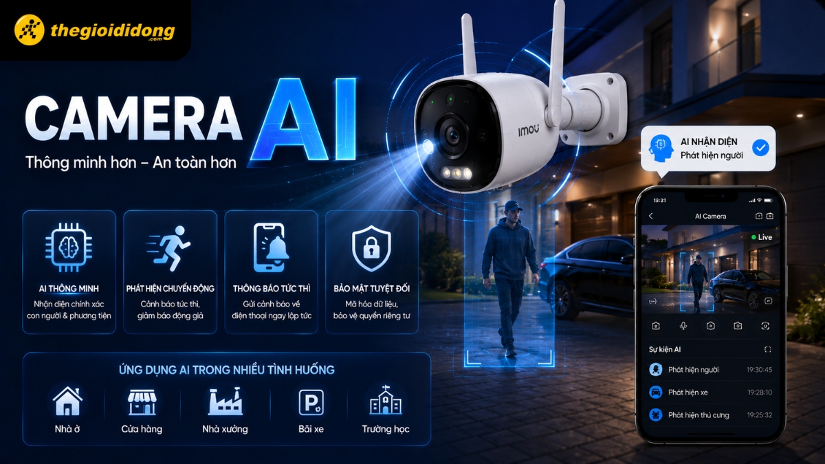 Camera AI đang là tiêu chuẩn mới trong ngành thiết bị an ninh