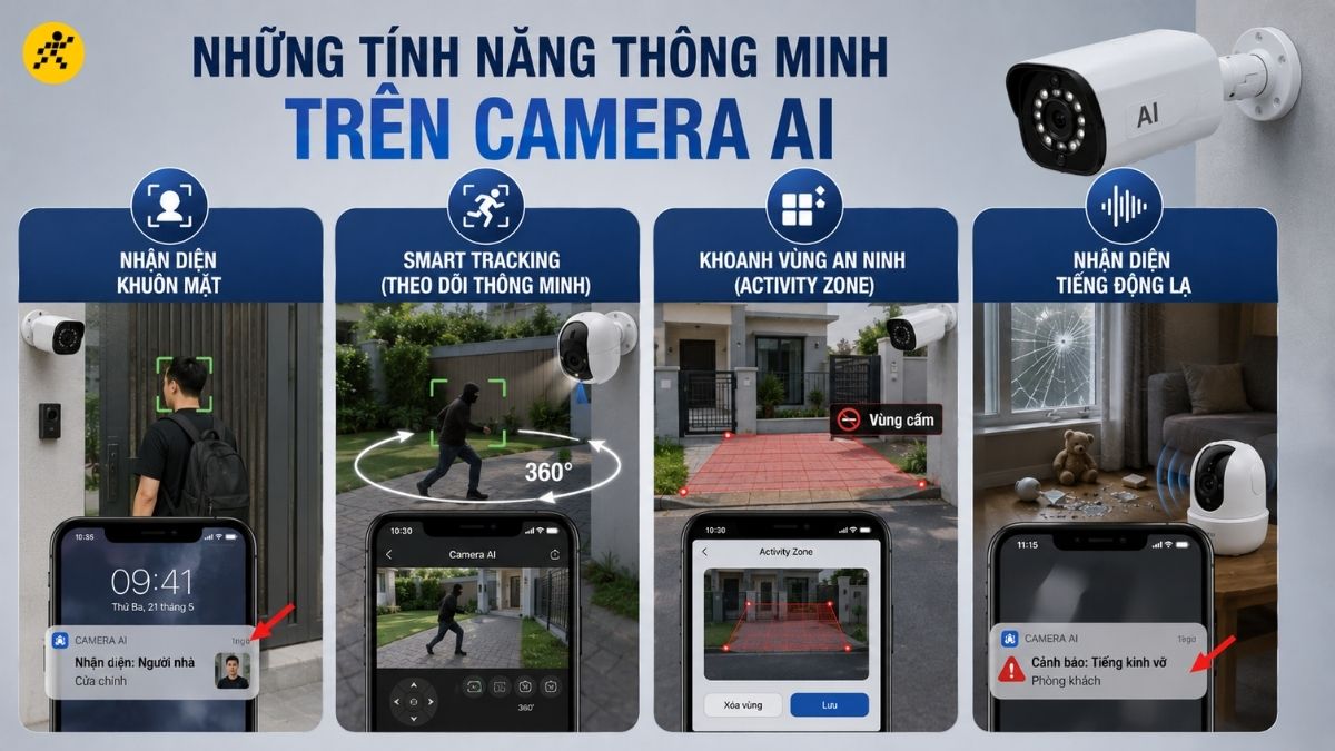 Những t&iacute;nh năng th&ocirc;ng minh tr&ecirc;n camera AI