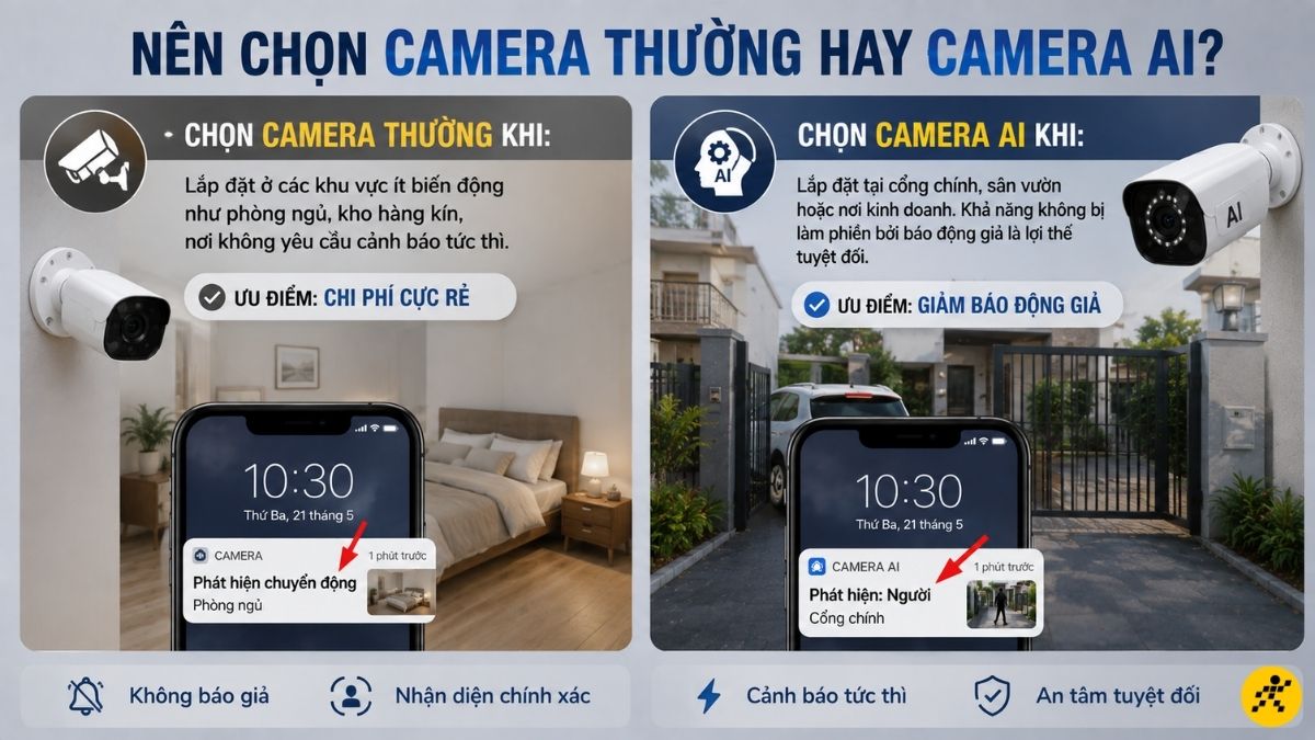 Chọn mua camera AI hay camera thường