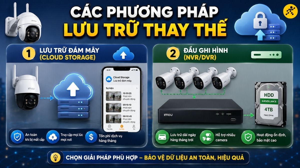 C&aacute;c phương ph&aacute;p lưu trữ thay thế thẻ nhớ