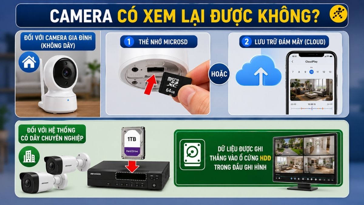 Camera gi&aacute;m s&aacute;t c&oacute; thể xem lại được