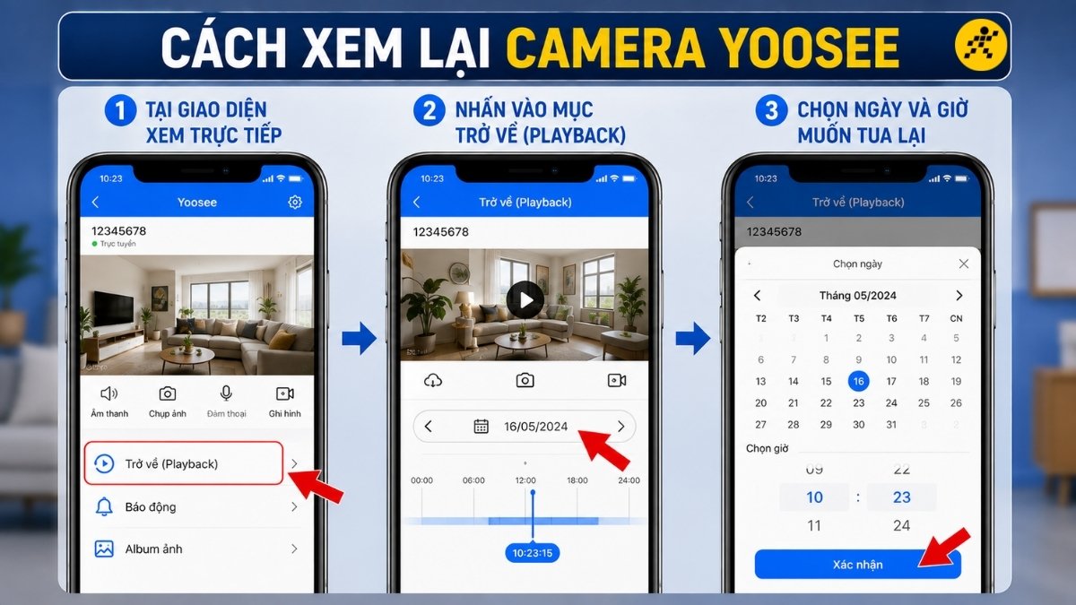 C&aacute;ch xem lại camera Yoosee