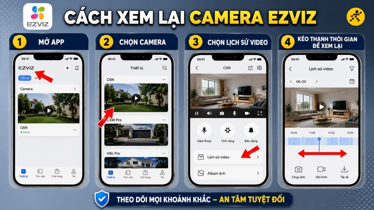 C&aacute;ch xem lại camera Ezviz