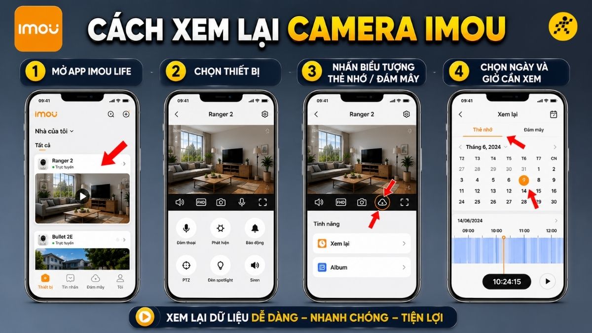 C&aacute;ch xem lại camera Imou