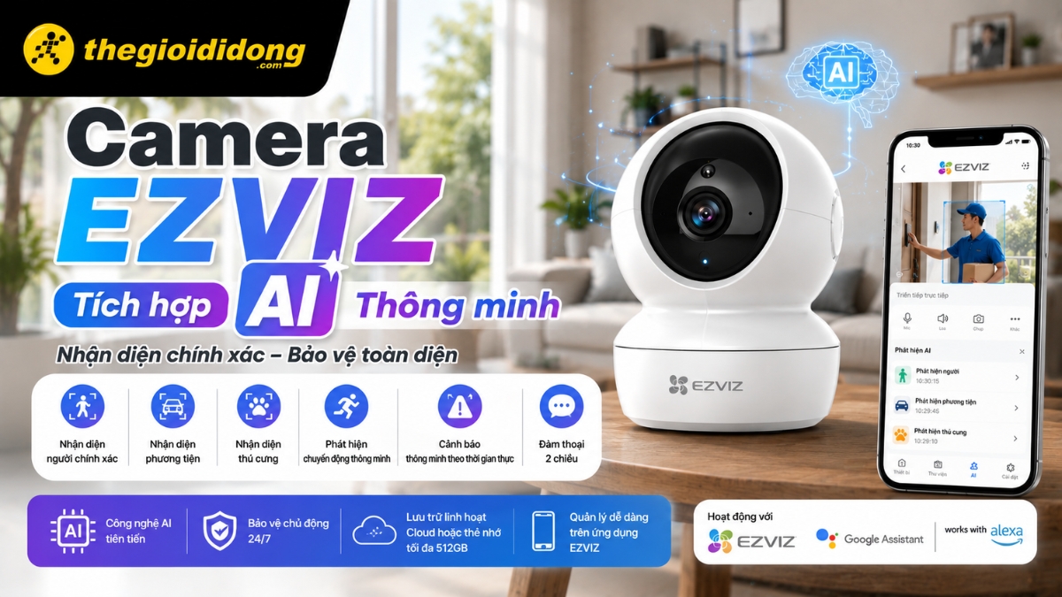 Camera EZVIZ tích hợp AI Thông minh