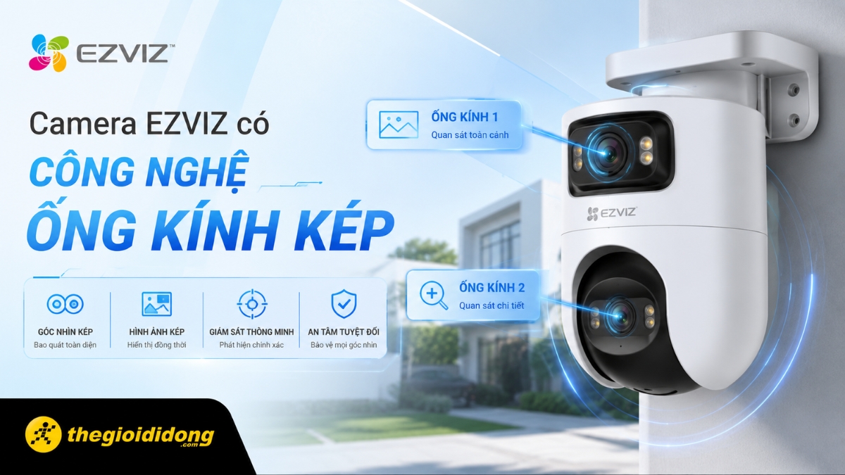 Camera EZVIZ công nghệ ống kính kép là một trong những đột phá mang tính cách mạng