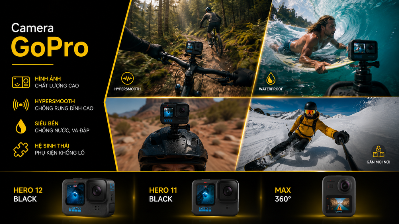 Camera hành động GoPro - thương hiệu tiên phong cho camera hành trình, hành động