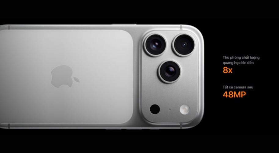iPhone 17 Pro và Pro Max nâng cấp toàn bộ hệ thống camera sau lên 48MP Pro Fusion
