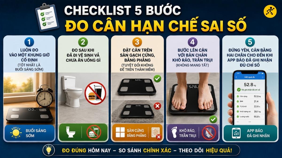 Checklist 5 bước đo cân hạn chế sai số Checklist 5 bước đo cân hạn chế sai số
