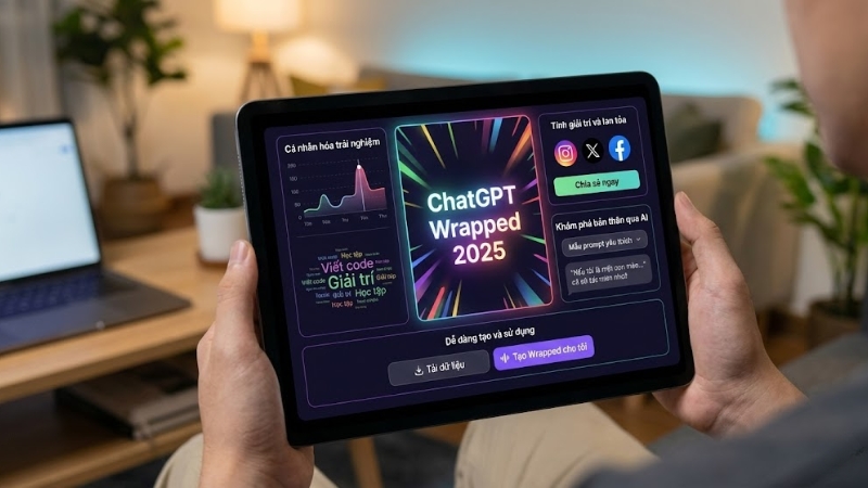 ChatGPT Wrapped nhanh ch&oacute;ng trở th&agrave;nh xu hướng chia sẻ tr&ecirc;n mạng x&atilde; hội