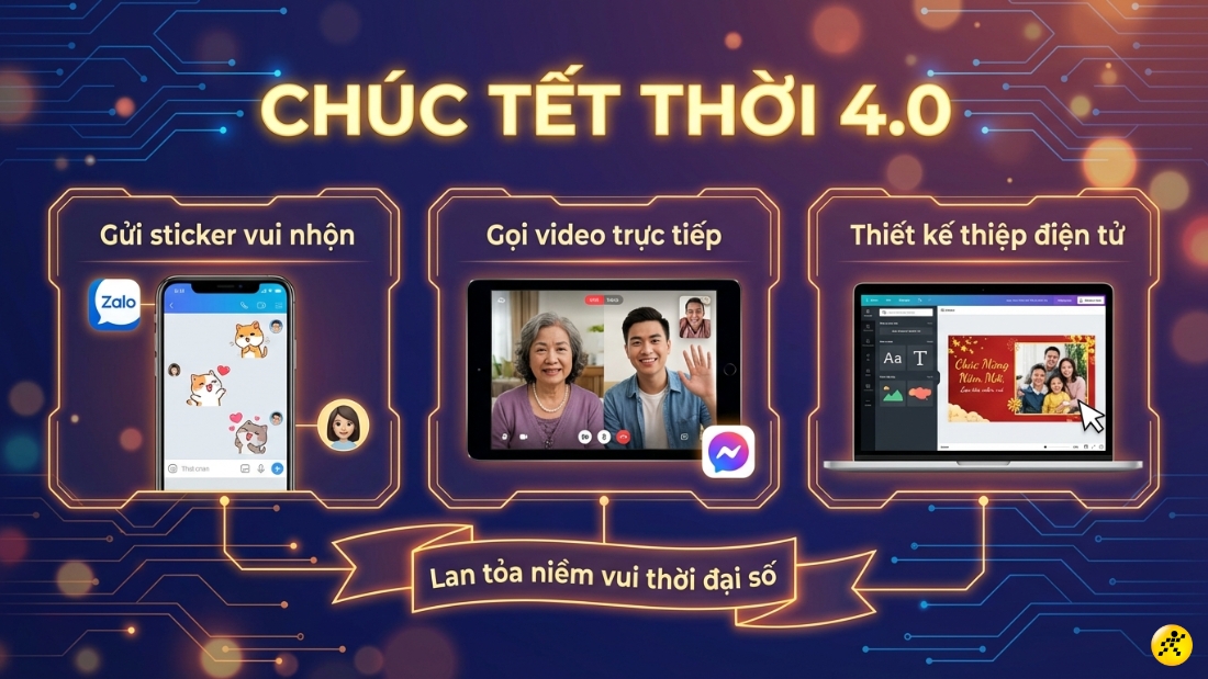 Ch&uacute;c Tết trong thời đại số