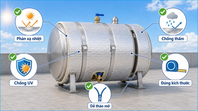 Nên kiểm tra khả năng cách nhiệt, chống thấm, kích thước và thiết kế tháo mở Nên kiểm tra khả năng cách nhiệt, chống thấm, kích thước và thiết kế tháo mở