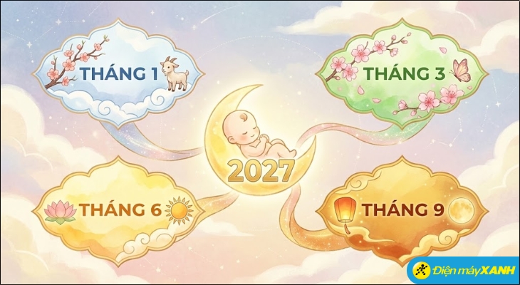 Các tháng sinh đại cát trong năm 2027
