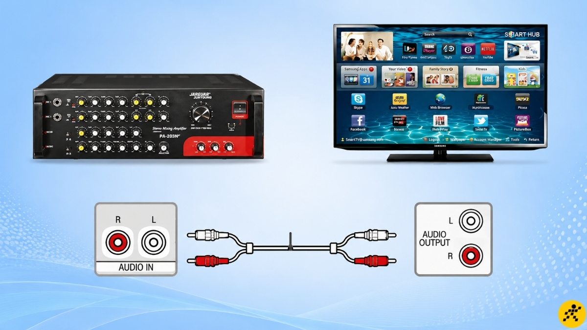 Kết nối tivi với amply karaoke gia đình Kết nối tivi với amply karaoke gia đình