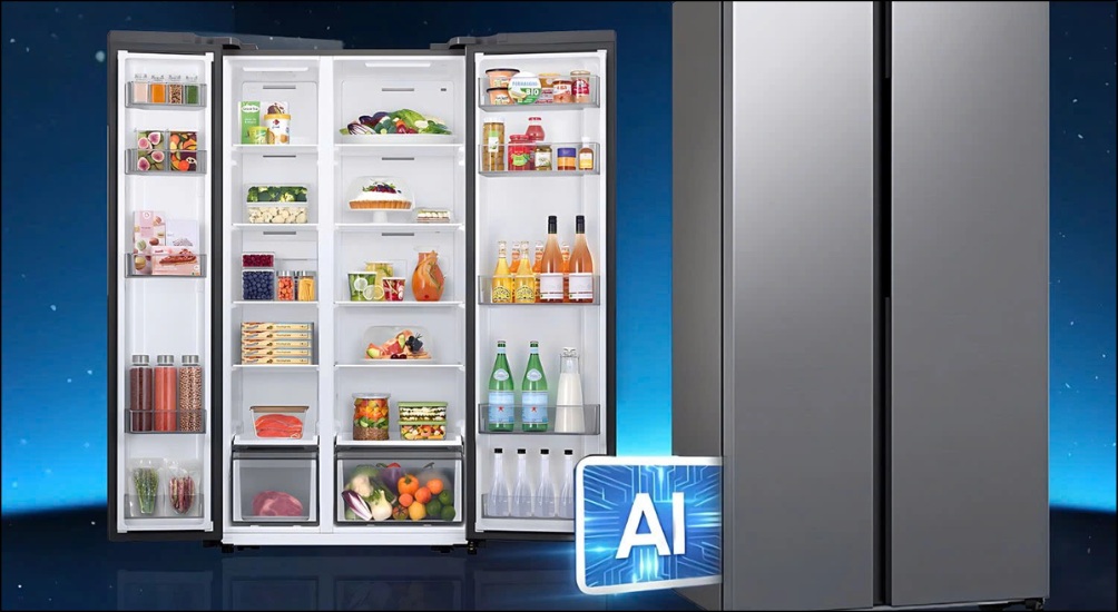 AI Hybrid Cooling sẽ tự động điều chỉnh chế độ làm lạnh dựa trên thuật toán AI, nhận diện và dự đoán nhu cầu làm lạnh của tủ