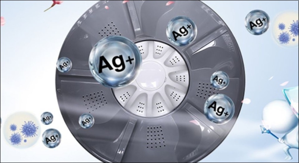 Công nghệ Nano Ag+ trên máy giặt là công nghệ sử dụng các ion bạc (Ag+) kích thước nano để khử mùi, diệt khuẩn