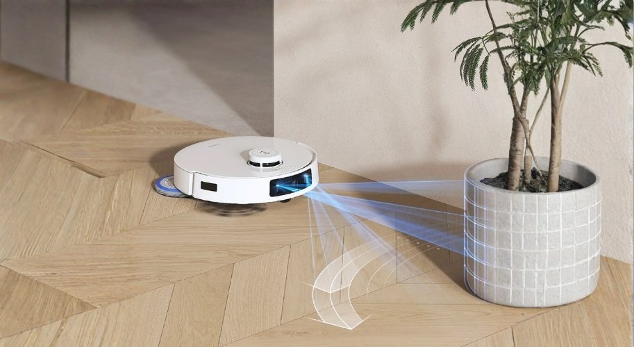 Robot sẽ chủ động phát ra một chùm tia laser an toàn, không nhìn thấy được bằng mắt thường