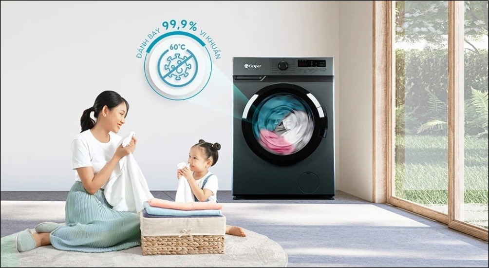 Công nghệ Vapour Refresh giúp loại bỏ mùi hôi khó chịu trên quần áo, mang lại cảm giác thơm mát như mới giặt