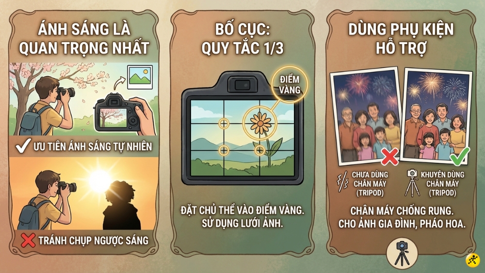 Lưu &yacute; để c&oacute; ảnh Tết gốc chất lượng