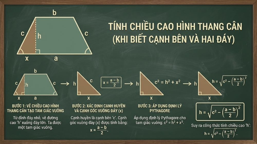 C&aacute;ch t&iacute;nh chiều cao h&igrave;nh thang c&acirc;n